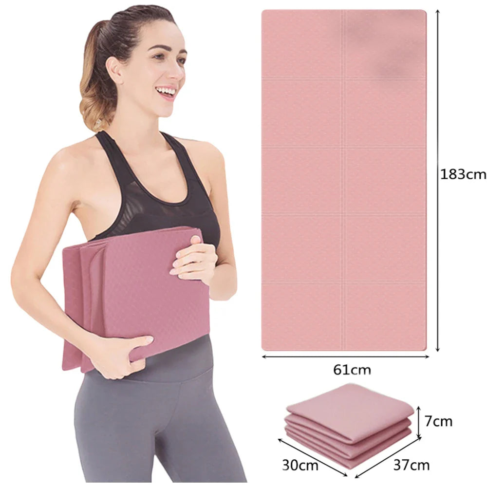 NNEOBA Foldable TPE Yoga Mat for Fitness & Pilates-1